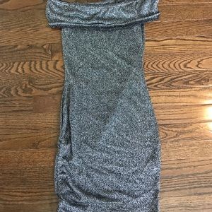 Black Shimmer Mini Dress